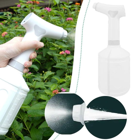 Rechargeable Electric Spray Bottle, 1L Automatic Plant Mister for Indoor & Outdoor Garden Watering, 2 Spray Modes, USB-C Fast Charging