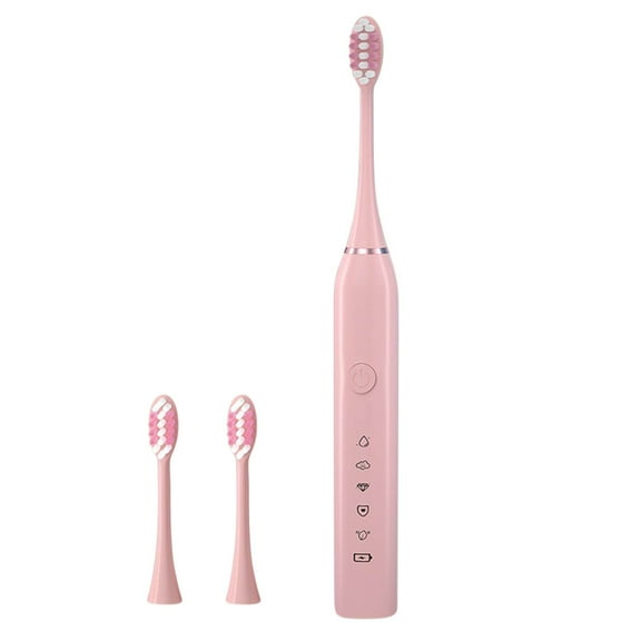 Rechargeable Electric Toothbrush for Adults - 5 Smart Modes with Timer, USB Charging, IPX7 Waterproof, DuPont Soft Bristles, 3 Replacement Heads & 60-Day Battery - For Refreshing Clean(Multicolor1pc)