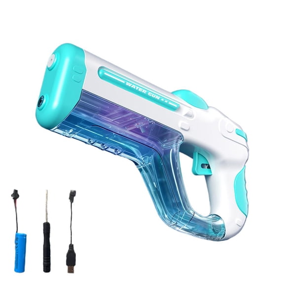 Rechargeable Electric Water Blaster with LED Light and Continuous Blast for Pool Party