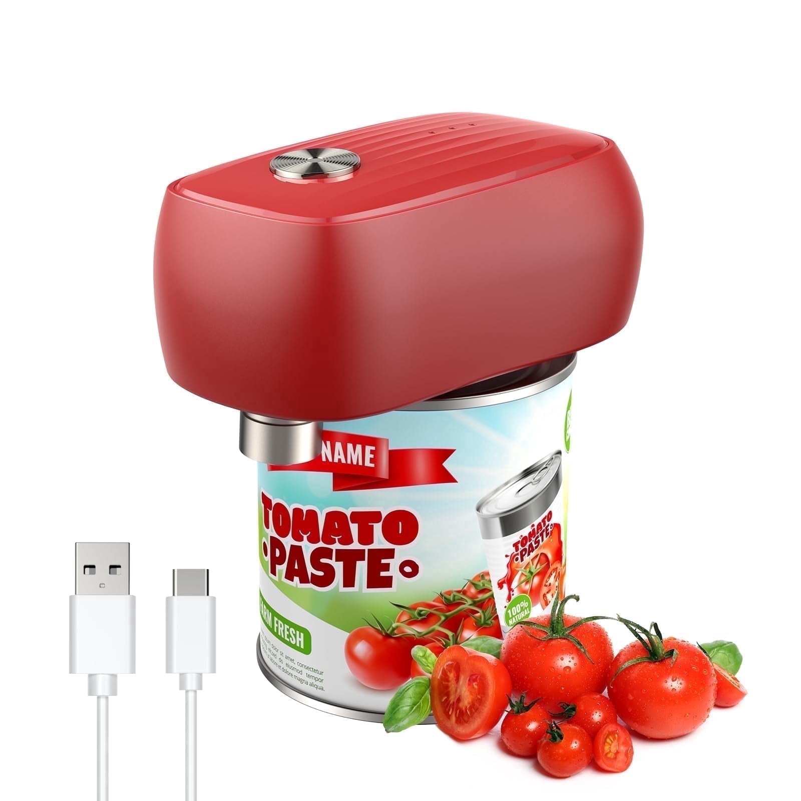 Rechargeable Electric can Opener for Seniors, Arthritis and Mum Automatic Open Any Size can with Smooth Edge Food-Safe with Rechargeable Battery and USB Cable