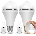 thumbnail image 1 of Rechargeable Emergency Light Bulbs, Stay Lights Up When Power Failure, 1200mAh 15W 80W Equivalent LED Light Bulbs for Home, Camping, Tent, 1 of 8