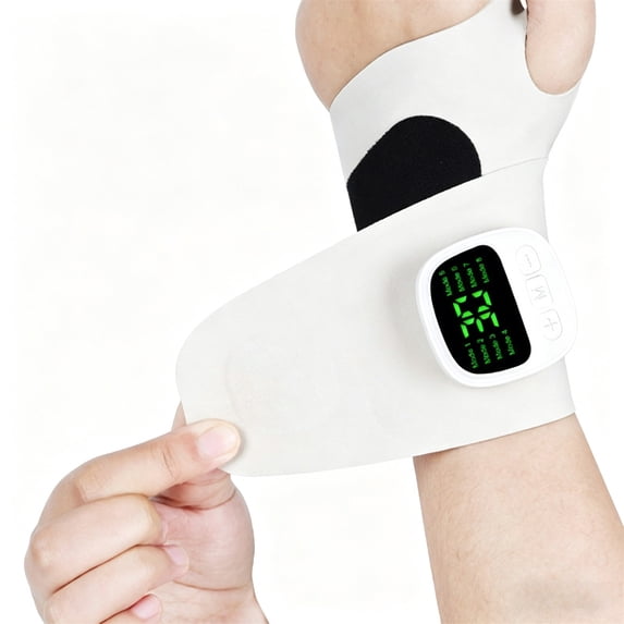 Rechargeable Ergonomic Wrist Support Heating Pad, Extreme Carpal Tunnel Relief with 8 Modes, Portable Wrist Massager For Carpal Tunnel & Magnetic Detachable Host