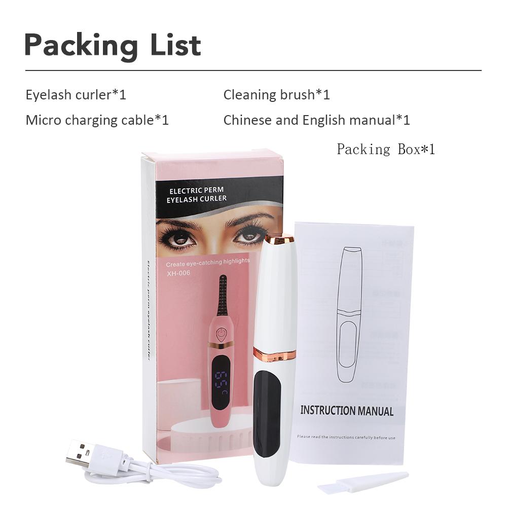 Rechargeable Eyelash Curler Device Electric Beauty Heat Up Quickly