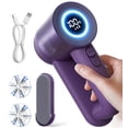thumbnail image 1 of Rechargeable Fabric Shaver, 2 in 1 Electric Lint Remover with Lint Brush, Fuzz Lint Shaver, Sweater Shaver to Remove Pilling, Fabric Defuzzer for Clothes, Furniture (Purple), 1 of 9