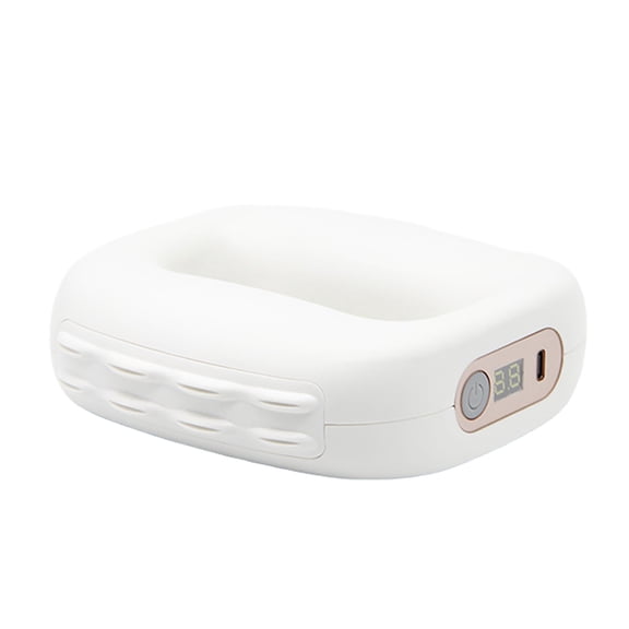 Rechargeable Fascia Ring Vibration Massager 8 Adjustable Modes Portable Muscle Massager For Sport Recovery Contouring(White-15.2*4.5*13.7Cm)
