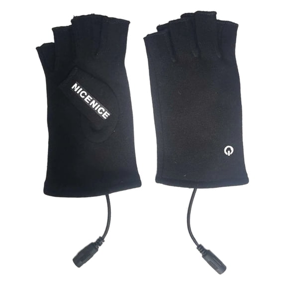 Rechargeable Fingerless Electric Heating Winter Gloves, Heated Gloves for Men and Women, Portable Fingerless Touchscreen Gloves, Hand Warming Gloves for Work Outdoor Cycling