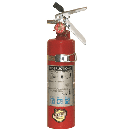 Rechargeable Fire Extinguisher 2.5 lb 1-A:10-B:C with Vehicle Bracket. Buckeye Fire Equipment 13315 2.5 ABC V/B 2.5 lb