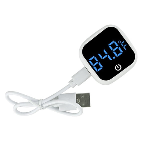 Rechargeable Fish Tank Thermometer Digital Aquarium Stick-on for Turtle Reptile