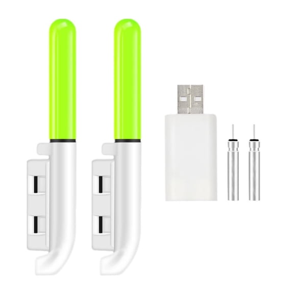 Rechargeable Fishing Light Stick Kit With USB Charger For Night Fishing Rod Tip Illumination