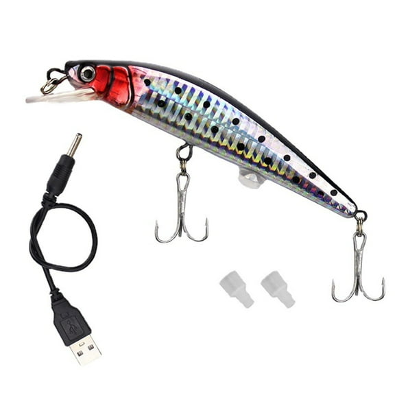 Rechargeable Fishing Lures Electric Fishing Baits Twitching Lures Electric Wobblers LED Light Fishing Lures Crankbaits