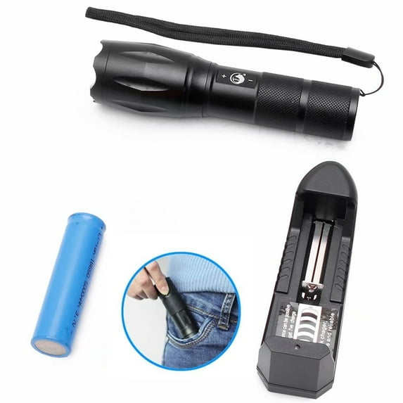 Rechargeable Flashlight, 1200 Lumen Single Mode,Super Bright Zoomable Tactical Flashlights, Handheld Light for Camping, Hiking
