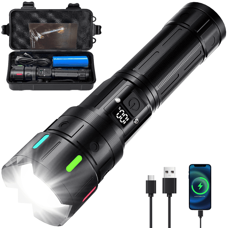 2000 lumen tactical flashlight rechargeable LETMY Flashlights High Lumens, Lumens, 3 Modes, 2 Pack ensuring youre never left in the dark Nitecore NPL35 2000 Lumen Rechargeable