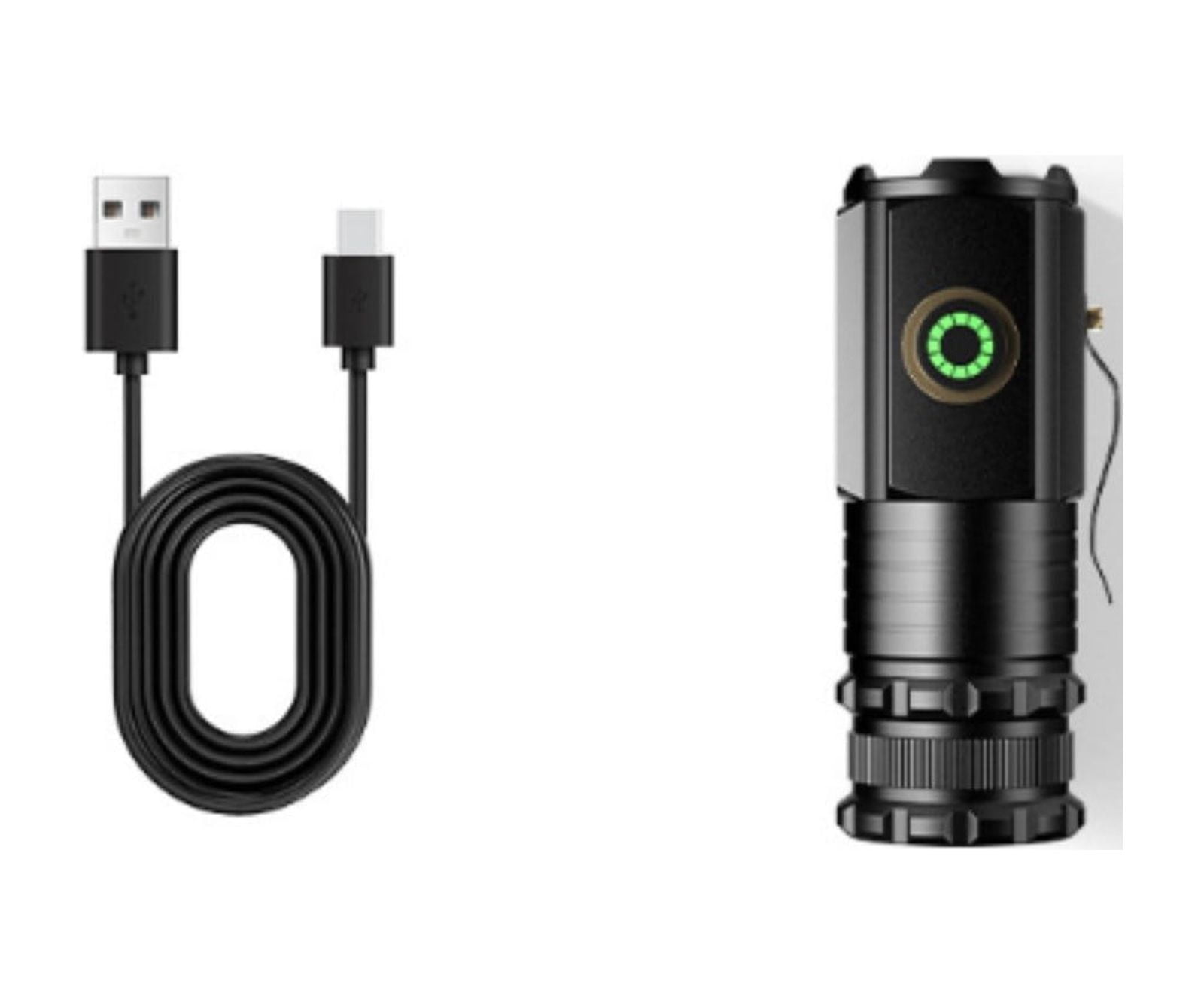 Rechargeable Flashlight, 3 LED P35 Beams, 5 Lighting Modes (Strong/Weak ...