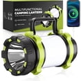 thumbnail image 1 of Rechargeable Flashlight, 6 Modes LED Camping Lantern for Power Outage, Home, Emergency, Green, 1 of 4