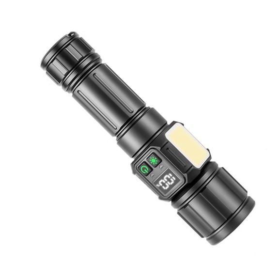 Rechargeable Flashlight 9 Modes 5000mAh Base for Camping Night Hiking Dog Walking