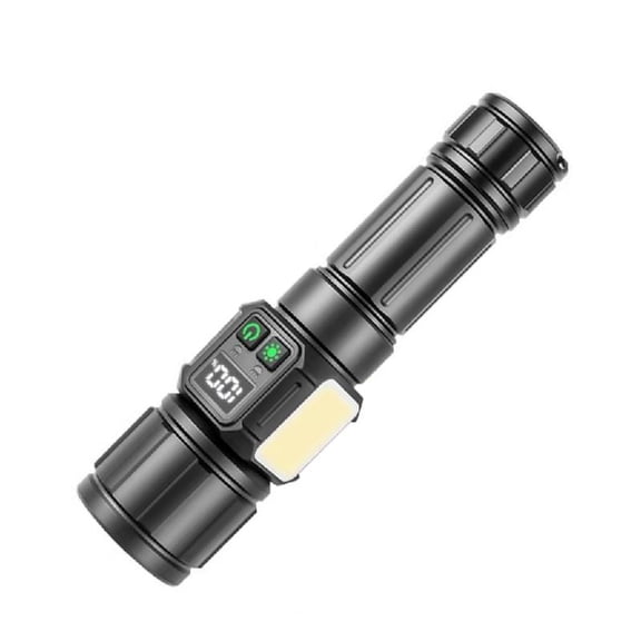 Rechargeable Flashlight 9 Modes 5000mAh Base for Camping Night Hiking Dog Walking