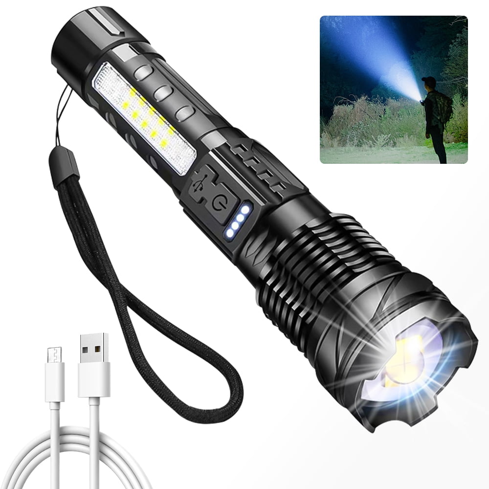 Rechargeable Flashlight,DFITO 1800 High Lumens Super Bright LED Light ...