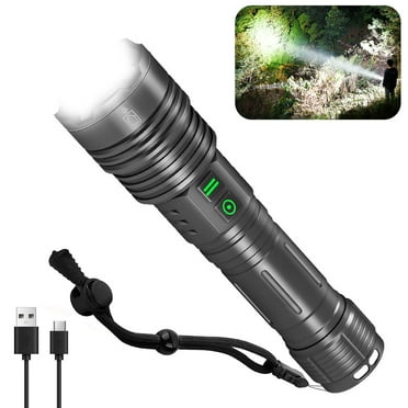 Rechargeable Flashlight High Lumens, 100000 Lumen Super Bright LED Flashlight with 6 Modes, Zoomable LED Waterproof Handheld Flashlight for Emergencies, Camping, Home