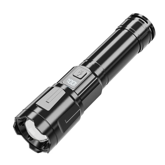Rechargeable Flashlight, Super Bright LED Flashlight with Adjustable Focus, 4 Lighting Modes, USB Charging, Ideal for Emergency, Camping, Home & Car Use
