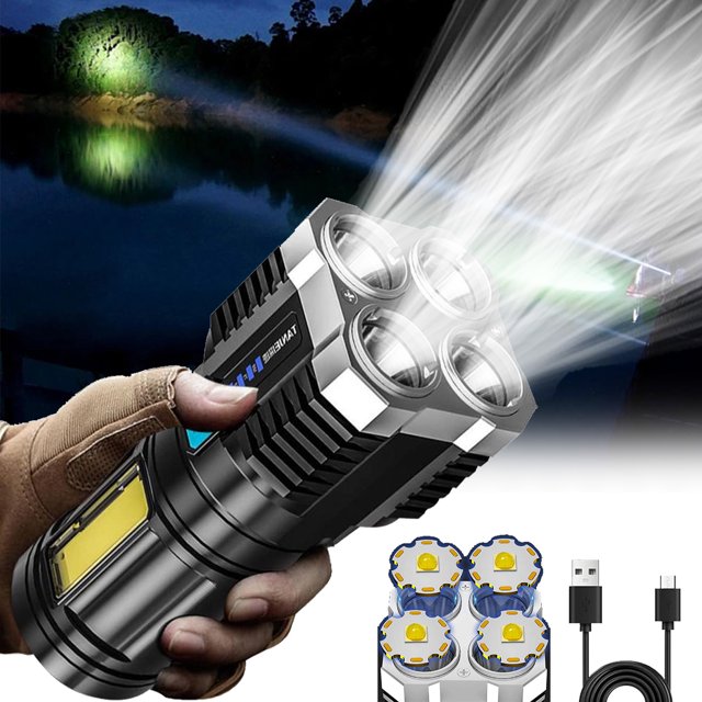 Rechargeable Flashlight, Super Bright LED Flashlight, Portable Handheld
