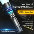 thumbnail image 1 of Rechargeable Flashlight,UV Flashlight,365nm Uv Flashlight,High Power White Laser Flashlight With Usb Display,Portable Tactical Light For Outdoor Camping,Hiking& Daily Use., 1 of 9