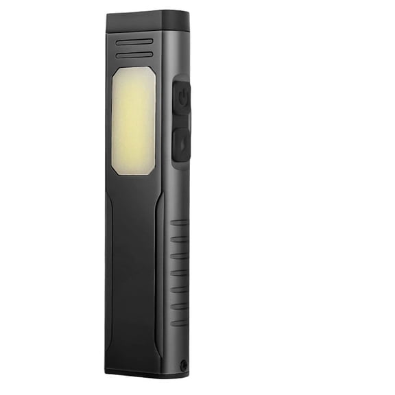 Rechargeable Flashlight with Sound Beeper, Portable Flat Pocket Flashlights, Small Magnetic Flashlight, 7 Mode , Black