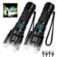 thumbnail image 1 of Rechargeable Flashlights 750,000 High Lumens - 2 Pack, 12 Hours Powerful LED Flash Light with Multiple Light Modes, Super Bright & IPX5 Waterproof Torch for Camping, Home, Emergencies, 1 of 6