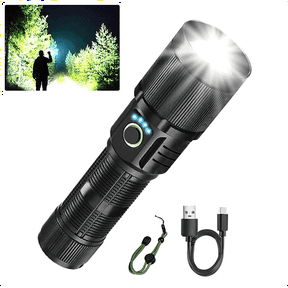 Rechargeable Flashlights, Anpro Super Bright LED Flashlight with 5 Modes, IPX65 Waterproof, High Power Handheld Flashlight for Emergency Camping
