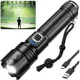 thumbnail image 1 of Rechargeable Flashlights High Lumens, 100000 Lumen Brightest Led Flashlight with 5 Modes & 12H Long Runtime, Powerful Waterproof Handheld Flash Light, Super Bright Flashlight for Home, Camping, 1 of 8