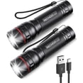 thumbnail image 1 of Rechargeable Flashlights High Lumens, 2 Pack G1000 Super Bright Flash Light, Small Led Tactical Flashlight with 3 Lighting Modes, Portable Flashlights for Camping Home (Battery Included), 1 of 6