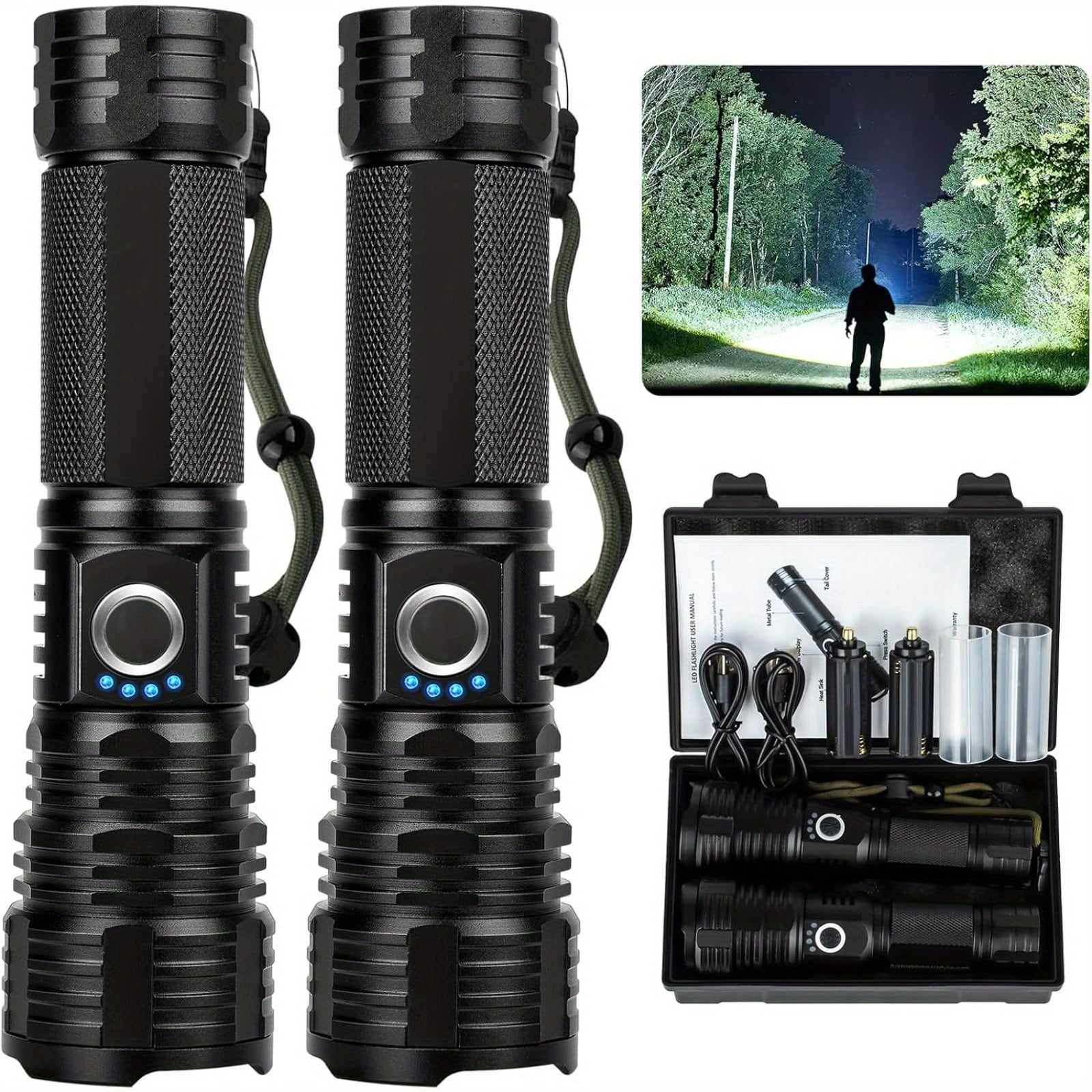 Flashy Flashlights Rechargeable Flashlights High Lumens, 900000 Lumen Super Bright ...