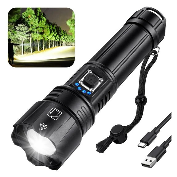 Rechargeable Flashlights High Lumens, 990,000 Lumen Brightest Led Flashlight with 5 Modes & 12H Long Runtime, Powerful Waterproof Handheld Flash Light, Super Bright Flashlight for Home, Camping