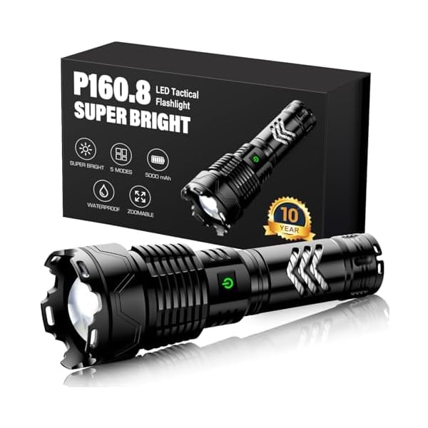 Rechargeable Led Flashlights 120000 High Lumens Flashlight XHP160.8 Powerful - View #5