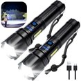 thumbnail image 1 of SKNSL Rechargeable Flashlights High Lumens, Led Flashlight 990000 Lumens Bright Flash Light with 7 Modes, Flashlights for Camping, Home, IPX7 Waterproof (2 Pack), 1 of 7