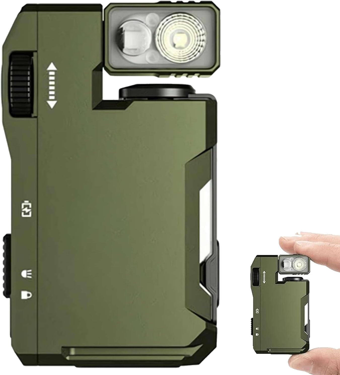 Rechargeable EDC Flashlight, 1200 Lumens Compact Pocket Clip Light Dual Light Sources Usb C Charging Magnetic Base Ideal For Emergency