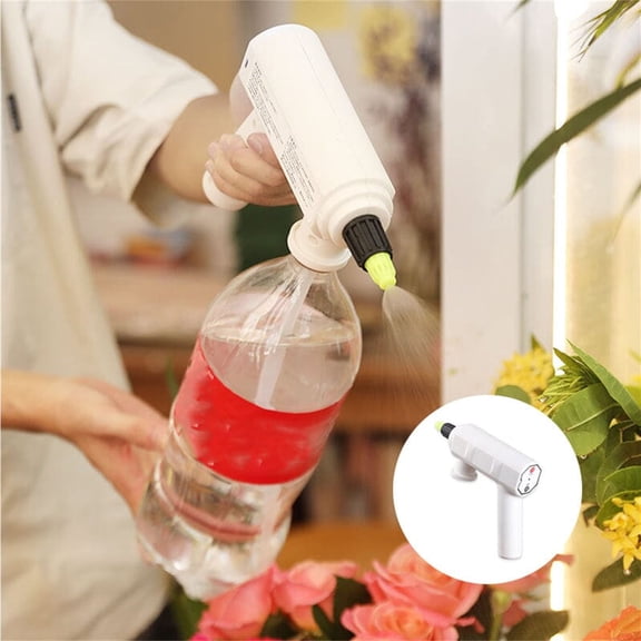 Rechargeable Garden Sprayer Head – Automatic USB Powered Watering Nozzle, Fits Standard Beverage Bottles, Adjustable Mist & Stream, 1200mAh Portable Irrigation