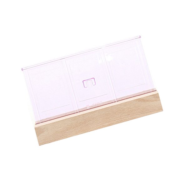 Rechargeable Glowing Frame for 3Inch Pictures, Triple Window, Photo Frame Stylish Desk Photo Display Stand