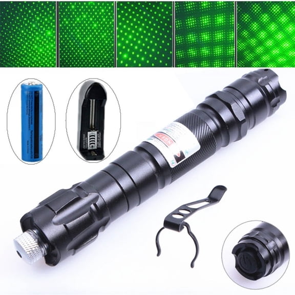 Rechargeable Green Laser Pointer Pen 532nm Visible Beam Star Beam Light Battery Charger Set Laser Class 1