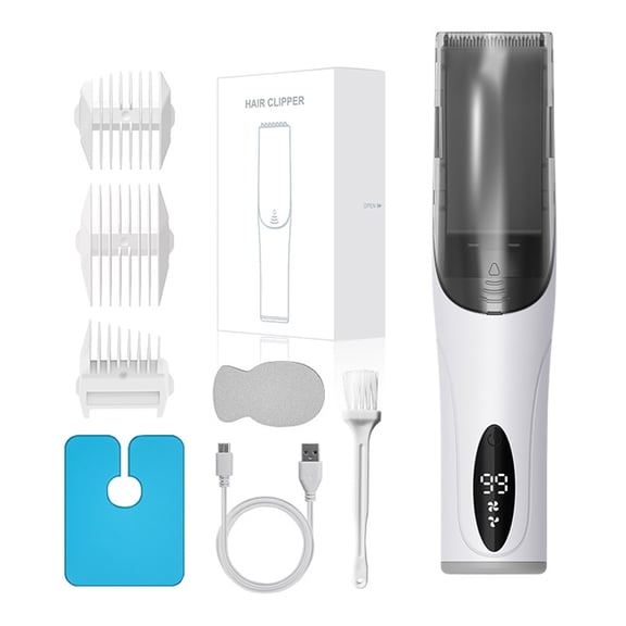Rechargeable Hair Trimmer Vacuum Technology with 3pcs Guide Comb Quiet Electric Hair Clippers for Kids Baby Home Use
