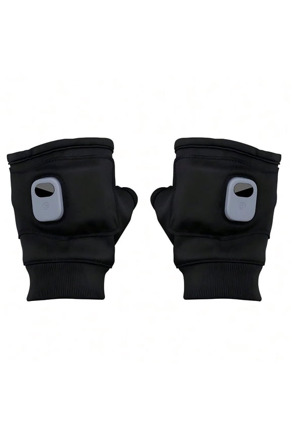 Rechargeable Half Finger Heated Gloves, 2000mah Long Lasting Warmth with Touchscreen