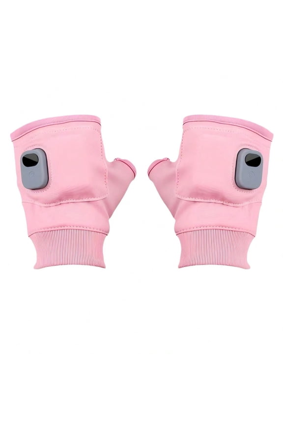 Rechargeable Half Finger Heated Gloves, 2000mah Long Lasting Warmth with Touchscreen
