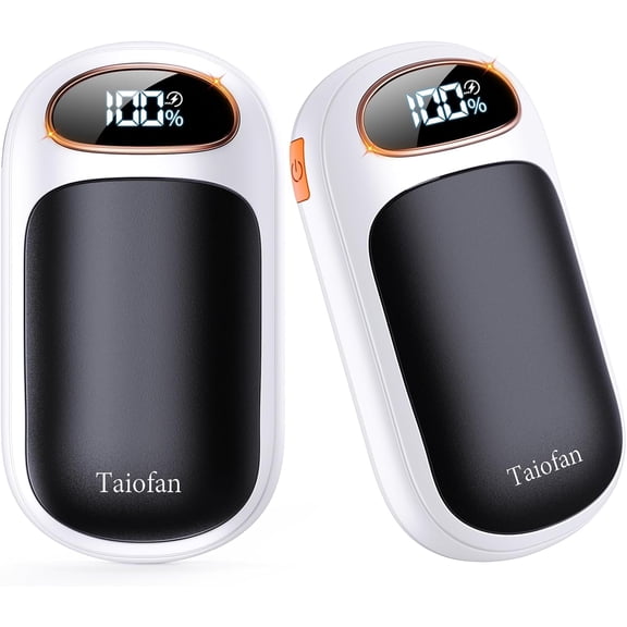 Rechargeable Hand Warmer 2 Pack, LED Display & 4 Levels, Ultrathin Electric Warmers Portable USB Pocket Heater Fits Gloves for Hunting Essentials, Camping, Raynauds, Gifts Christmas