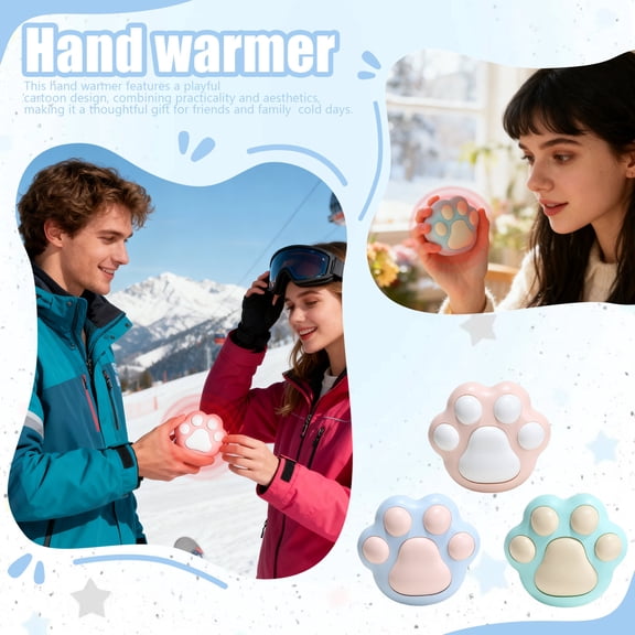 Rechargeable Hand Warmer Featuring Adorable Cat Paw Shape, Usb Charging For Easy Reuse Perfect For Outdoor Activities Like Hiking Camping Winter Skiing Travel, Equipped With