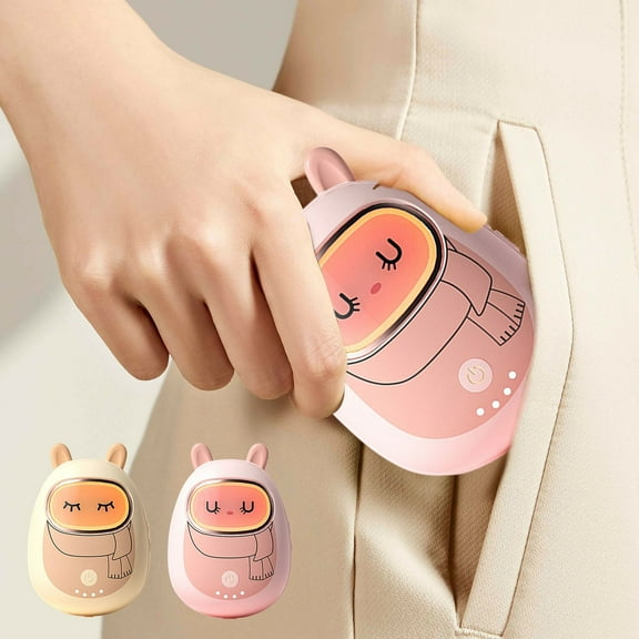 Rechargeable Hand Warmer USB Electric Pocket Heater | Portable Reusable Mini Heat Pack | Adjustable Temperature | 1500mAh Battery | Cute Cartoon Design | 1 Pack
