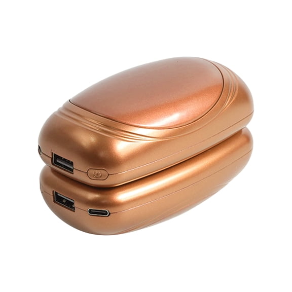 Rechargeable Hand Warmers 2 Pack, Champagne Color Portable Handwarmers With Usb Charging Cable, For Winter Outdoor Activities, Office, Travel, Camping