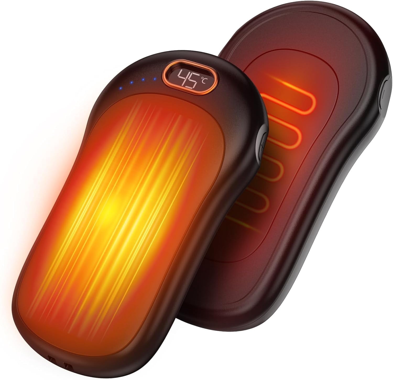 Rechargeable Hand Warmers, 2 in 1 Magnetic Reusable Pocket Heater, 10000mAh Hand Warmers Rechargeable with LED Display for Outdoor Camping Hunting Golf Women Men Gifts