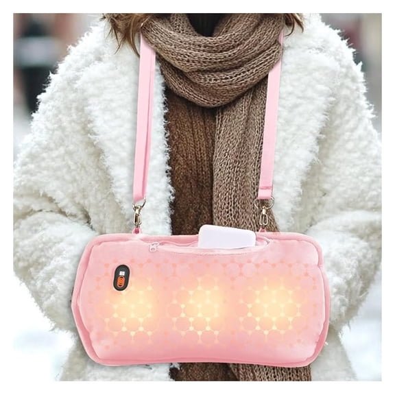 Rechargeable Hand Warmers, Electric Hand Warmer Pouch 10000mAh, Heated Gloves for Women Men Kids, 6 Levels, Portable Winter Gifts - Pink