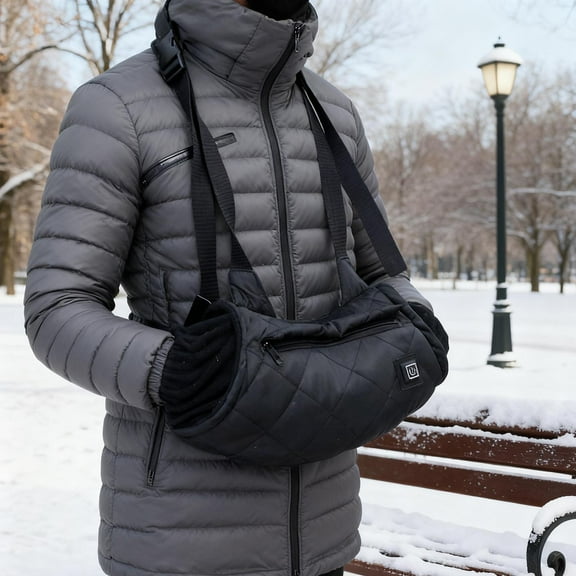 Rechargeable Hand Warmers&Heated Hand Muff for Outdoor Winter Activities,Electric Heated Hand Warmer Pouch with USB Connector,Fast Heating Thermal Insulation for Camping, Hiking