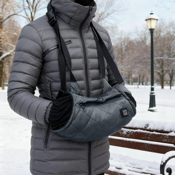 Rechargeable Hand Warmers&Heated Hand Muff for Outdoor Winter Activities,Electric Heated Hand Warmer Pouch with USB Connector,Fast Heating Thermal Insulation for Camping, Hiking