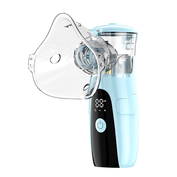 Rechargeable Handheld Atomizer with LED Display for Children - Clean, Quiet, and Large Mist Output - BLUE